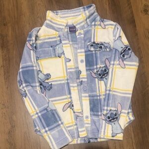 Disney Stitch Plaid Kids Button Down Shirt